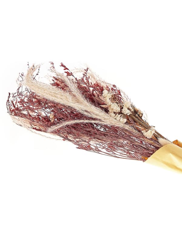 Evighedsbuket Lyserød Brun Naturlig 50 x 15 cm Flot Boho Tørrede Blomster Buket til Gulvvase Bordpynt Stue Indretning Soveværelse Tilbehør