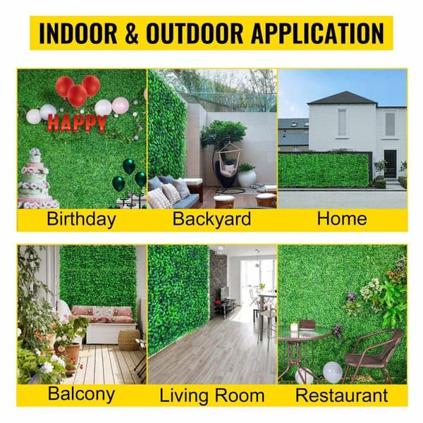 12st 50cm x 50cm konstgjorda häckväxter, stabil panelbas, lätt att installera