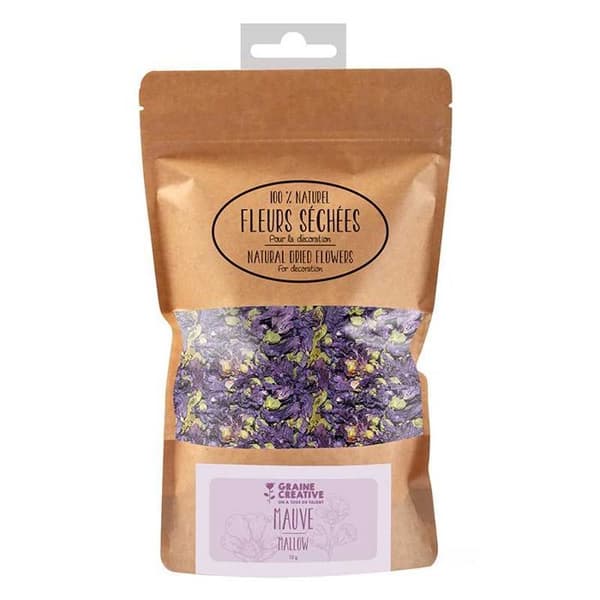 Lila torkade blommor - Lila tvålljus Deco