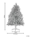 Miniatyrbillede 3 af 7: Kunstig juletræ Hvid Grøn Plastik 180 cm Snebestøvet LED Naturtro Juletræ Stue Julepynt Julesæson Inspiration Dekoration Indretning