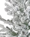 Miniatyrbillede 5 af 7: Kunstig juletræ Hvid Grøn Plastik 180 cm Snebestøvet LED Naturtro Juletræ Stue Julepynt Julesæson Inspiration Dekoration Indretning