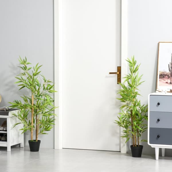 Rootz konstgjord bambu - Grön - Pe, Pp, Cement - cm x cm x 47,24 cm