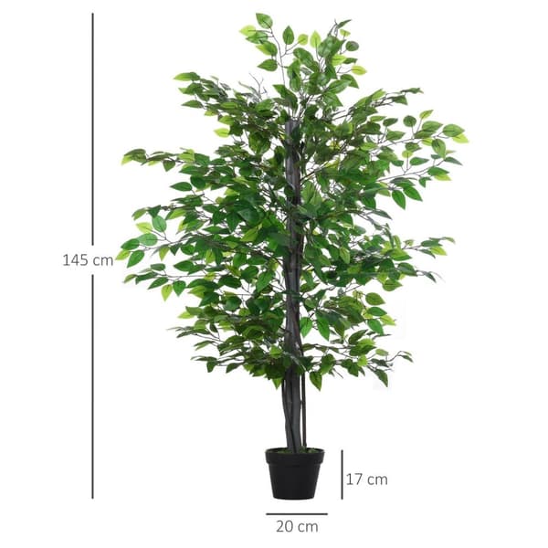 Rootz kunstige planter - Grøn - Pe, Pp, Cement - 7,87 cm x 7,87 cm x 57,08 cm