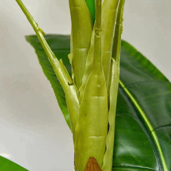 Rootz kunstig plante - kunstigt tropisk banantræ - 18 blade - Hjemme - kontor - Udendørs - PEVA - PE - Cement - 17cm x 17cm x 150cm