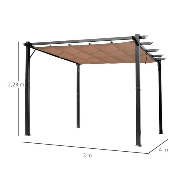 Rootz Pergola - Pergola Gazebo - Have Pergola - Grå+brun