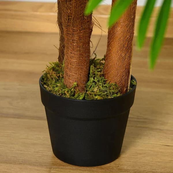 Rootz konstgjord palm - Dekorativ växt med 19 löv - Plantskolekruka - Falsk plast - Inomhus - Utomhus - Grönska - Hemma - Kontor - 120 cm
