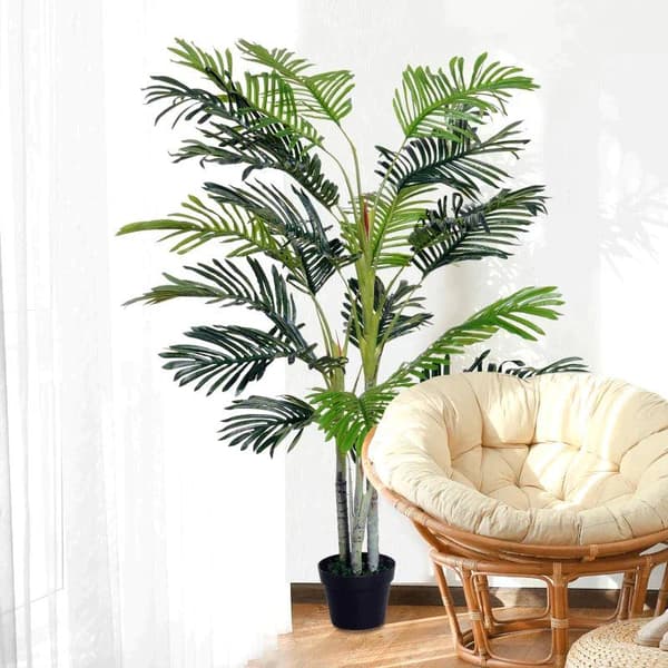 Rootz Kunstig Palme - Kunstig Plante Med Plantepotte - Faux Palme - Grøn - Plast - 150cm