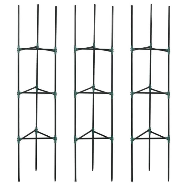 Rootz-säleikkö - 3 kasvisäleikön sarja - Modulaarinen muotoilu - Ulkokäyttöön - Teräs - Vihreä - 38 x 38 x 182 cm
