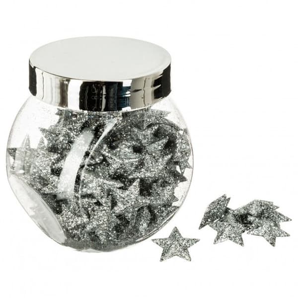 Dekorativt tillbehör Glitterstjärna "Holiday Special" Atmosphera - Silver Stars