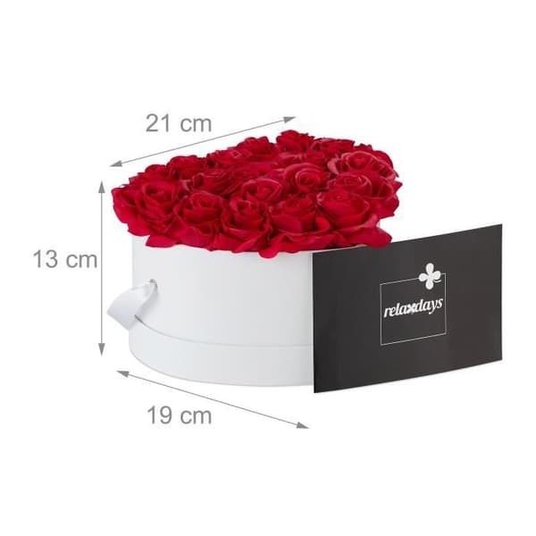White heart rose box 18 rosor - 10025565-47