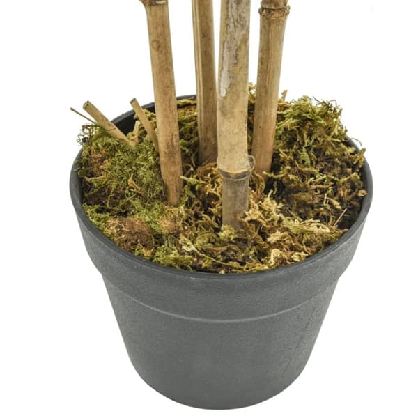 vidaXL Konstväxt bambu 552 blad 120 cm grön