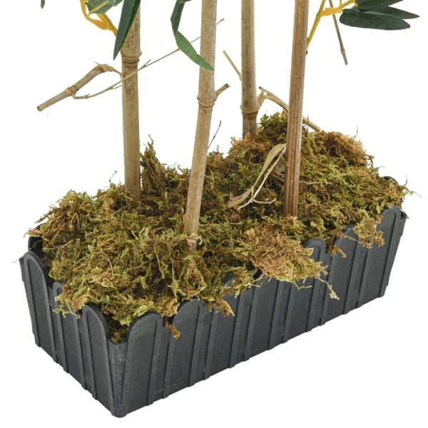 vidaXL Konstväxt bambu 552 blad 120 cm grön