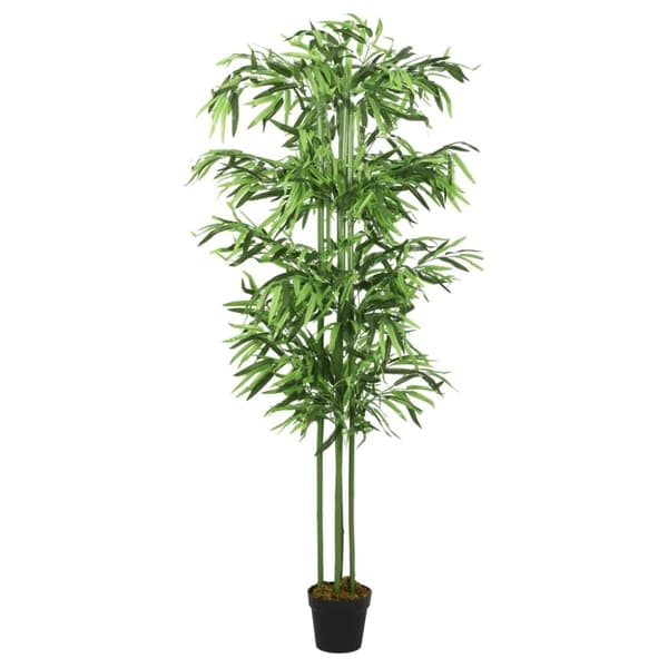 vidaXL Kunstig bambustre 384 blader 120 cm grønn