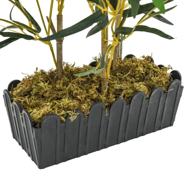 vidaXL Konstväxt bambu 368 blad 80 cm grön