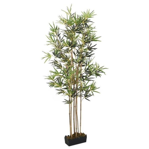 vidaXL Konstväxt bambu 368 blad 80 cm grön