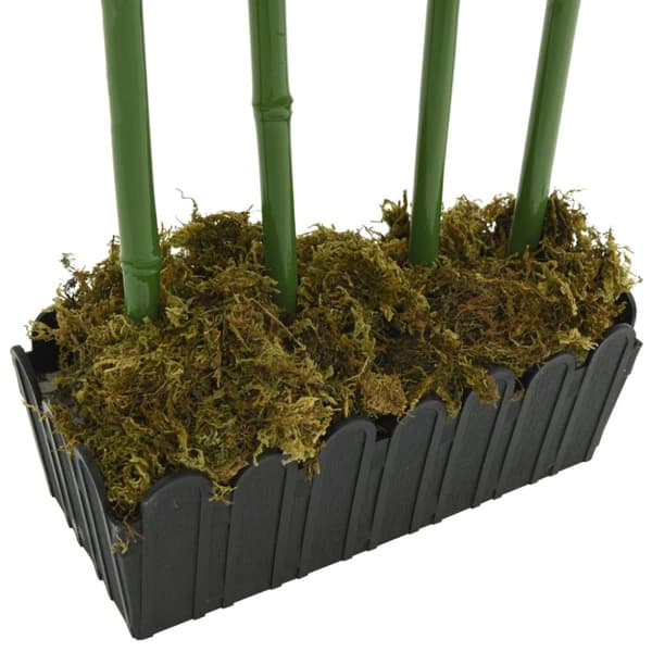 vidaXL Konstväxt bambu 240 blad 80 cm grön