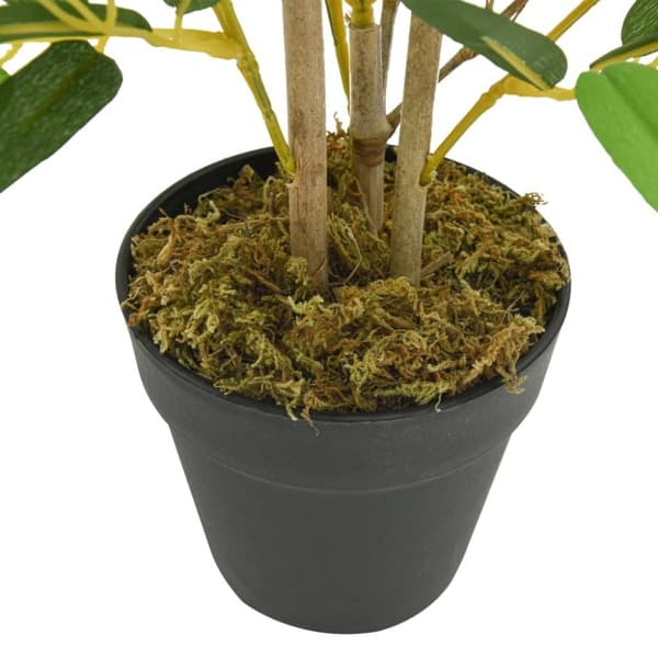 vidaXL Konstväxt bambu 368 blad 80 cm grön