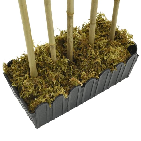 vidaXL Konstväxt bambu 730 blad 120 cm grön