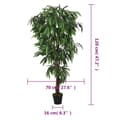 Pikkukuva 5 / 5: vidaXL Tekokasvi mangopuu 450 lehteä 120 cm vihreä