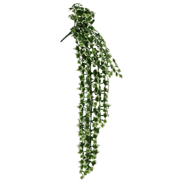 vidaXL Kunstige hengeplanter 12 stk 339 blader 90 cm grønn og hvit