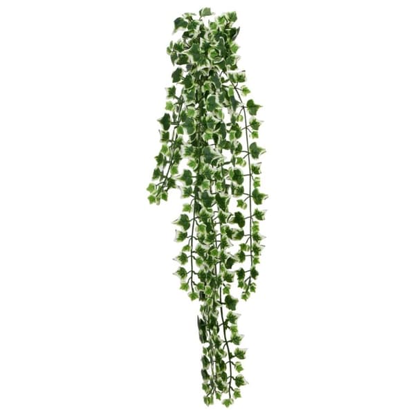 vidaXL Kunstige hengeplanter 12 stk 339 blader 90 cm grønn og hvit