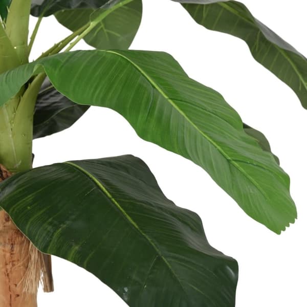 vidaXL Konstgjord bananträd 19 blad 180 cm grön