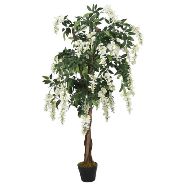 vidaXL Tekokasvi sinisade 840 lehteä 150 cm vihreä ja valkoinen