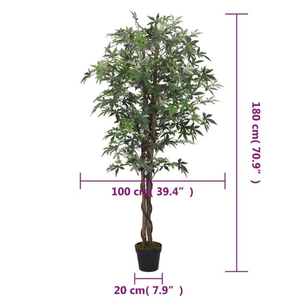 vidaXL kunstigt ahorntræ 672 blade 180 cm grøn