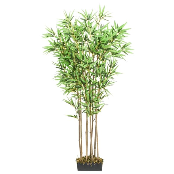 vidaXL Konstväxt bambu 1288 blad 180 cm grön
