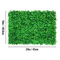 Miniatyrbild 10 av 10: 24st 24''x16'' konstgjord växtväggdekoration, buxbom häckpaneler, högt simulerat utseende, 100% miljövänligt material, lättinstallerad
