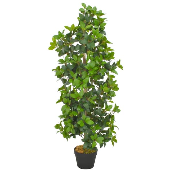 kunstig plante laurbærtræ med utepotte grøn 120 cm