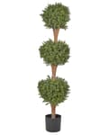 Miniatyrbilde 1 av 6: Kunstig Potteplante Buxus Kuletre Grønn Plastblad Materiale Massiv Trestamme 154 cm Dekorativt Innendørs Utendørs Hagetilbehør