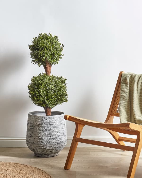 Kunstig Plante Plastik 92 cm Fake Buksbom Kugle Dekorativ Tilbehør Naturtro Falsk Potteplante Indretning Gulvplante