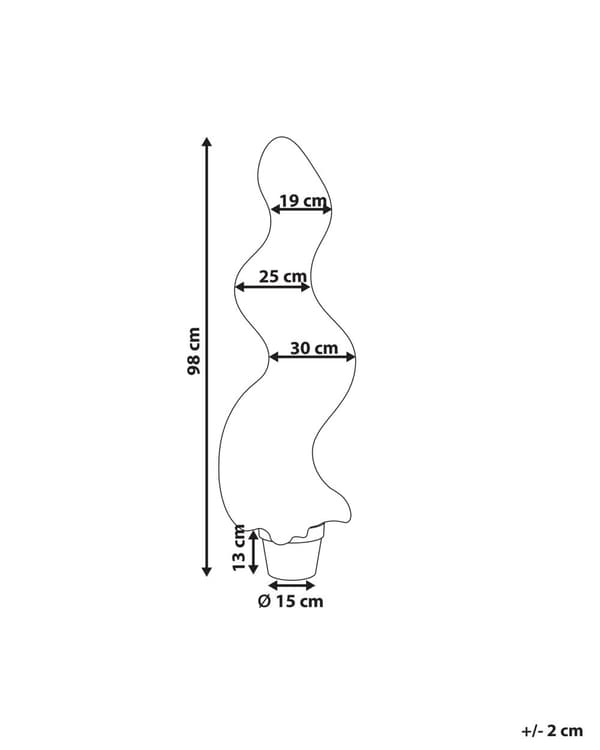 Kunstig plante i potte træ spiralform grøn plastik nåle metalstruktur 98 cm interiør eksteriør havedekoration