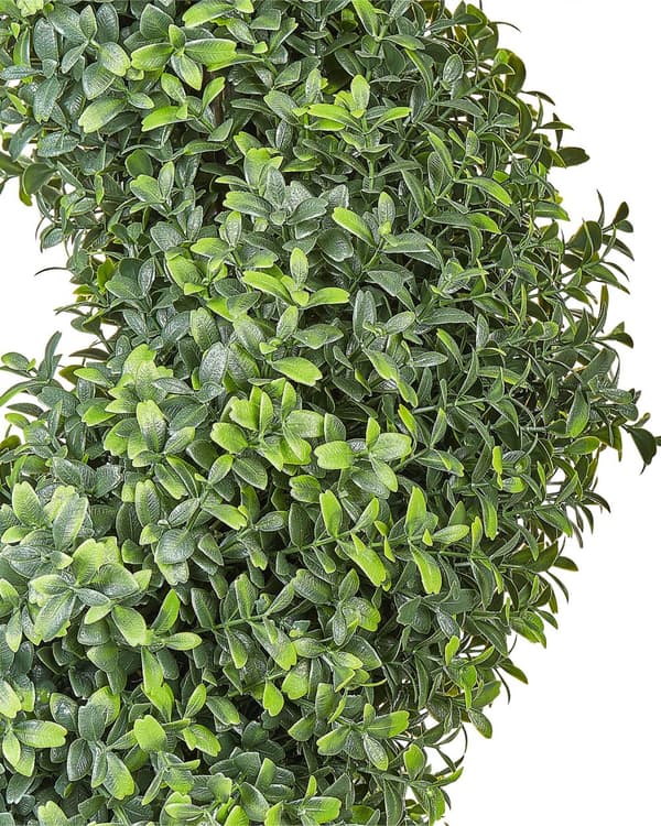 Kunstig plante i potte træ spiralform grøn plastik nåle metalstruktur 98 cm interiør eksteriør havedekoration