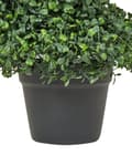 Miniatyrbillede 6 af 6: Kunstig plante i potte træ spiralform grøn plastik nåle metalstruktur 120 cm interiør eksteriør havedekoration
