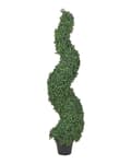 Miniatyrbillede 1 af 6: Kunstig plante i potte træ spiralform grøn plastik nåle metalstruktur 120 cm interiør eksteriør havedekoration