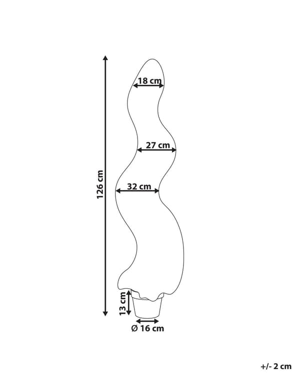 Kunstig plante i potte træ spiralform grøn plastik nåle metalstruktur 126 cm interiør eksteriør havedekoration