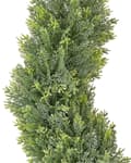 Miniatyrbillede 5 af 6: Kunstig plante i potte træ spiralform grøn plastik nåle metalstruktur 126 cm interiør eksteriør havedekoration