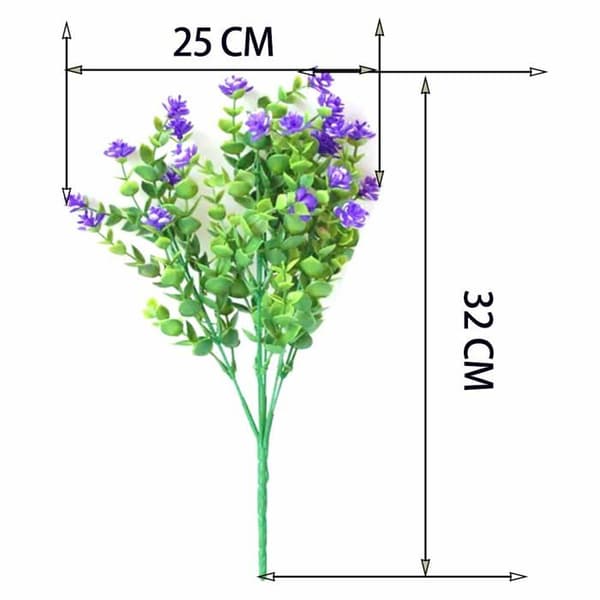 Bodosac - hn79 - Awtlife Set med 15 buketter med konstgjorda blommor för utomhusbruk - UV-beständig