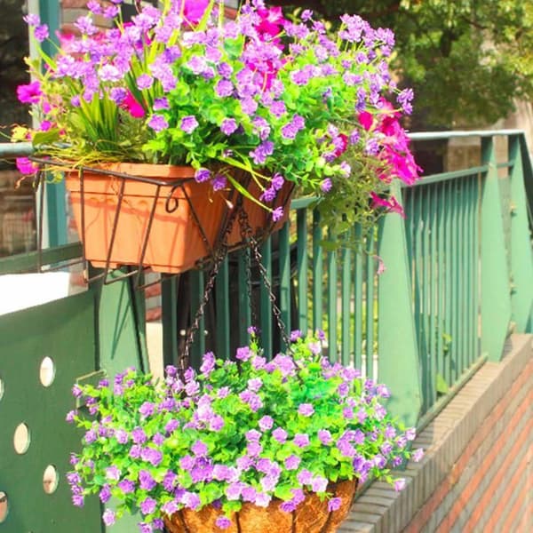 Bodosac - hn79 - Awtlife Set med 15 buketter med konstgjorda blommor för utomhusbruk - UV-beständig