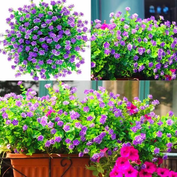 Bodosac - hn79 - Awtlife Set med 15 buketter med konstgjorda blommor för utomhusbruk - UV-beständig