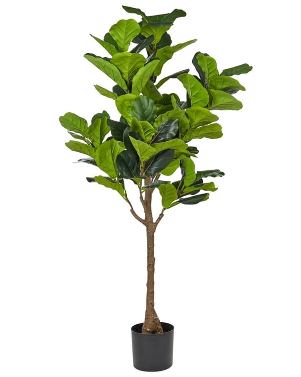 Kunstig Potteplante Grønn og Svart Syntetisk Materiale 162 cm Fikentre Dekorativt Innendørs Tilbehør