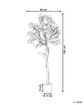 Miniatyrbilde 3 av 5: Kunstig Potteplante Grønn og Svart Syntetisk 156 cm Materiale Dekorativ Innendørs Sitrus Tilbehør