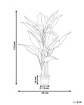 Miniatyrbillede 3 af 5: Kunstig Plante Grøn Cement og Mos 110 cm Dekorativ Indendørs Sigøjnerblad Falsk Gulvplante med Justerbar Stænger Tilbehør til Stue Værelset