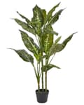 Miniatyrbillede 1 af 5: Kunstig Plante Grøn Cement og Mos 110 cm Dekorativ Indendørs Sigøjnerblad Falsk Gulvplante med Justerbar Stænger Tilbehør til Stue Værelset