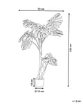 Miniatyrbillede 3 af 5: Kunstig Plante Grøn Sort Plastik Cement Mos 135 cm Falsk Plante Monstera Schweizisk Ost Urtepotte Dekorativt Indendørs Tilbehør Pynteting