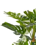 Miniatyrbillede 4 af 5: Kunstig Plante Grøn Sort Plastik Cement Mos 135 cm Falsk Plante Monstera Schweizisk Ost Urtepotte Dekorativt Indendørs Tilbehør Pynteting