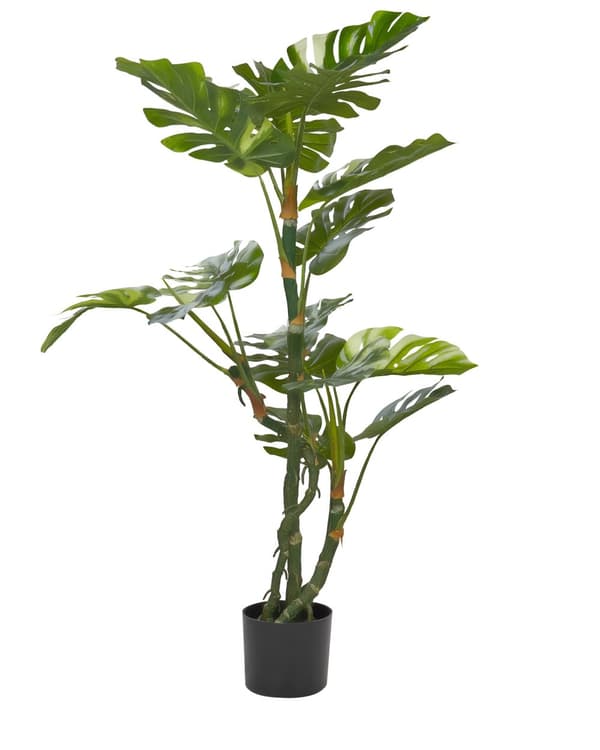 Kunstig Plante Grøn Sort Plastik Cement Mos 135 cm Falsk Plante Monstera Schweizisk Ost Urtepotte Dekorativt Indendørs Tilbehør Pynteting