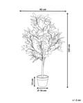 Miniatyrbillede 3 af 5: Kunstig potteplante citrongrønt syntetisk materiale 105 cm citrusindretning stue